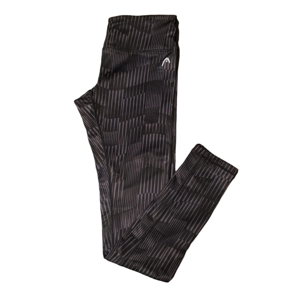 HEAD Leggings, Size Small, Black and Grey